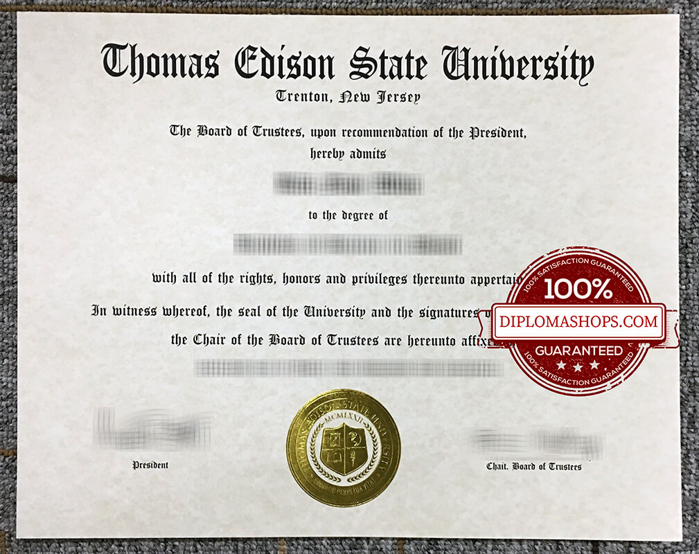 Thomas Edison State College fake diploma