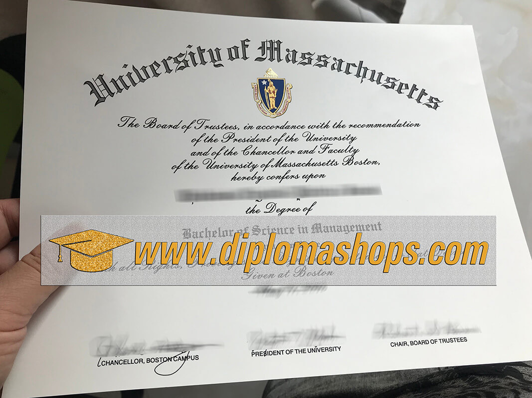 University Of Massachusetts diploma certificate