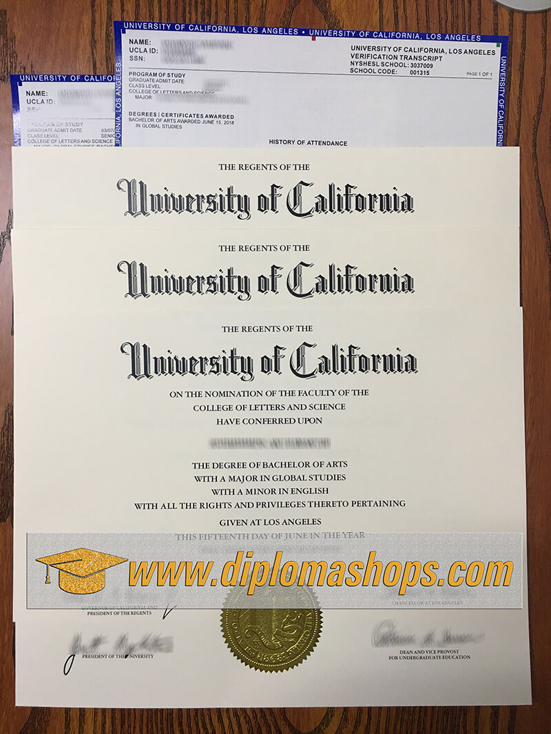 University of California Los Angeles diploma