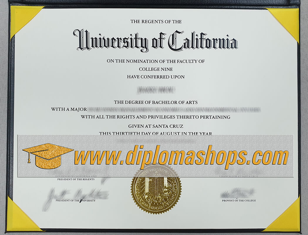 University of California Santa Cruz diploma