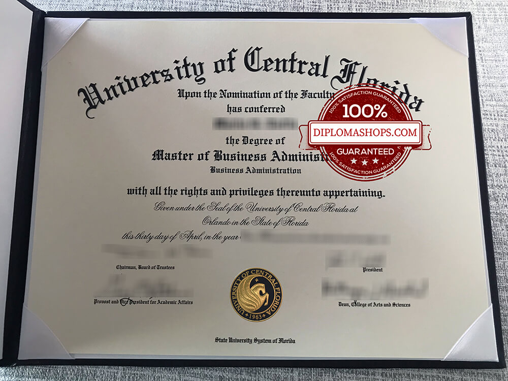 fake The University of Central Florida diploma