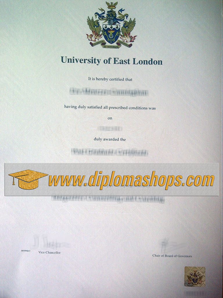 University of East London degree