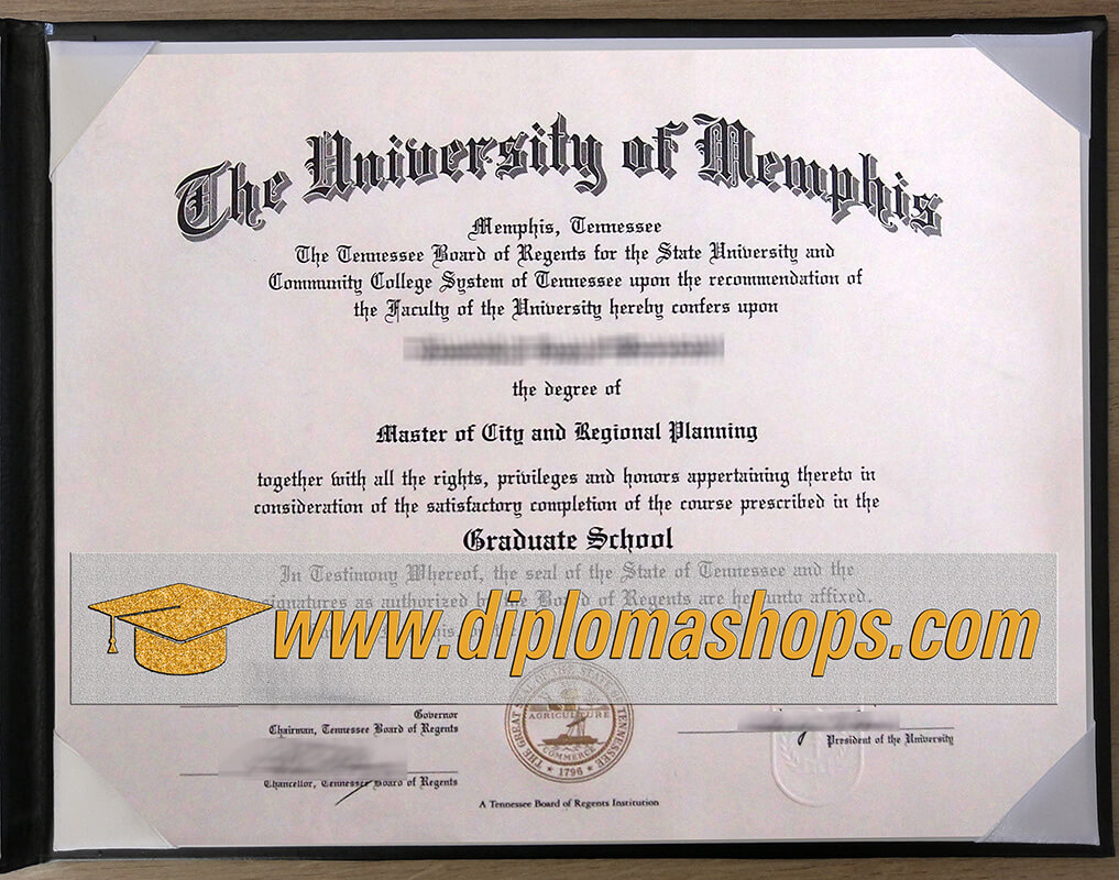 University of Memphis diploma certificate University of Memphis diploma certificate