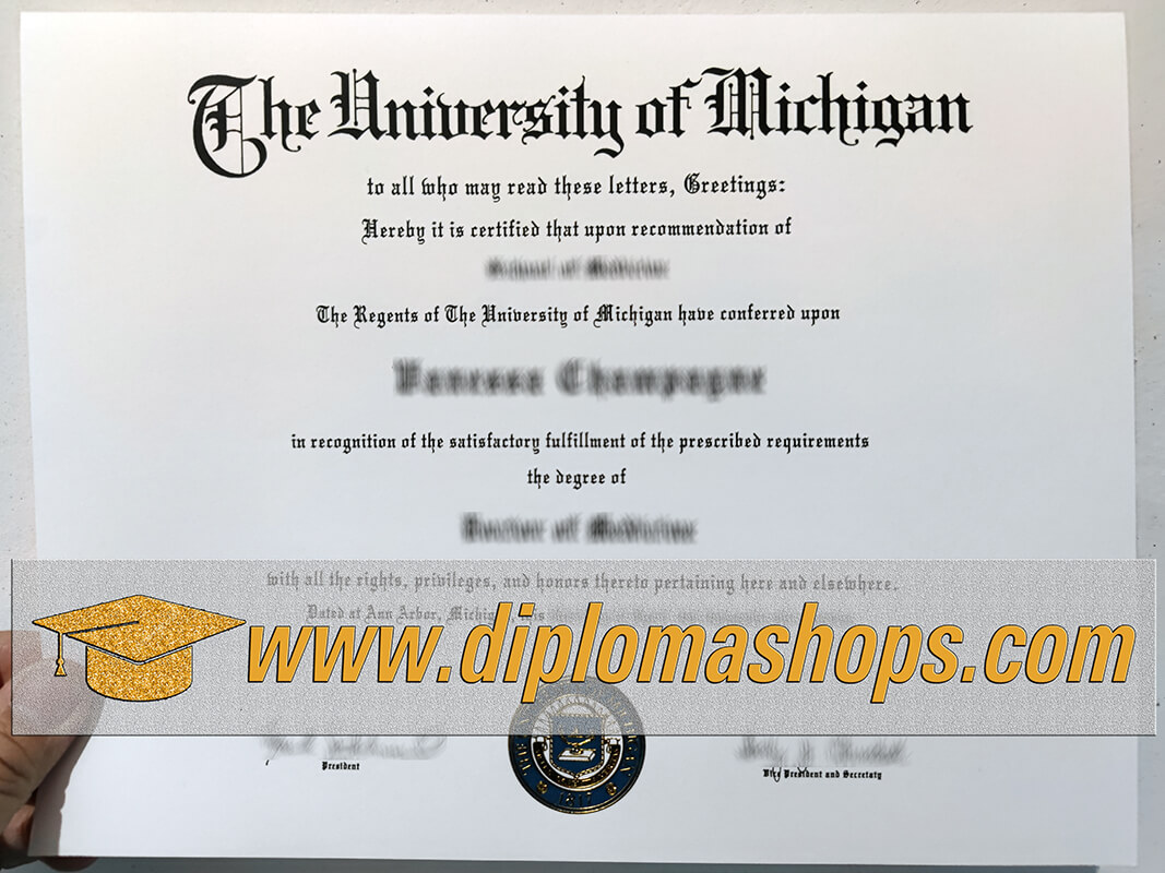 University of Michigan diploma