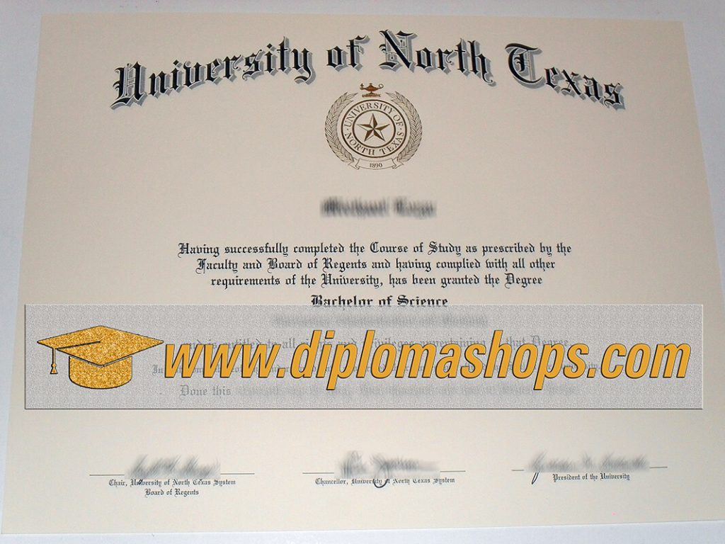 University of North Texas diploma