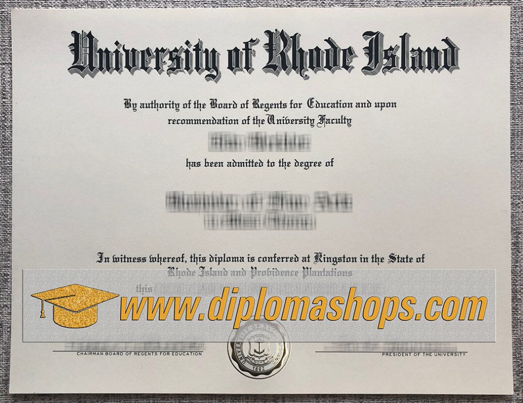 University of Rhode Island diploma