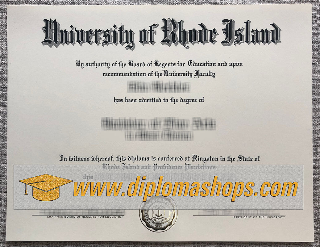 University of Rhode Island diploma