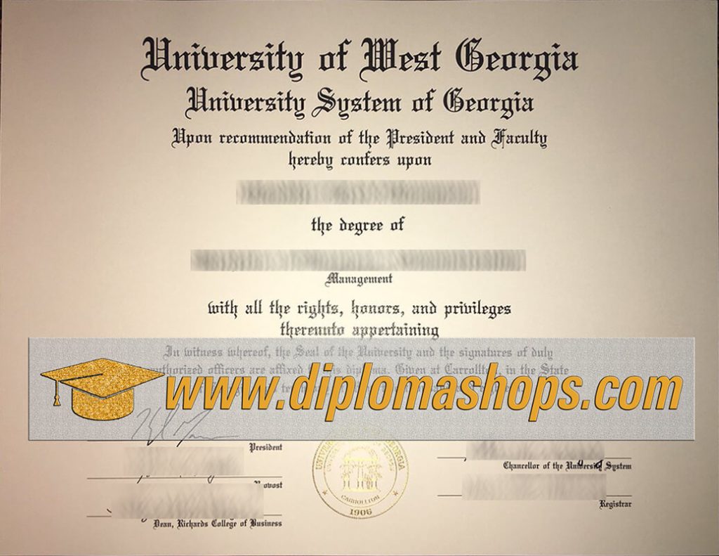 University of West Georgia diploma