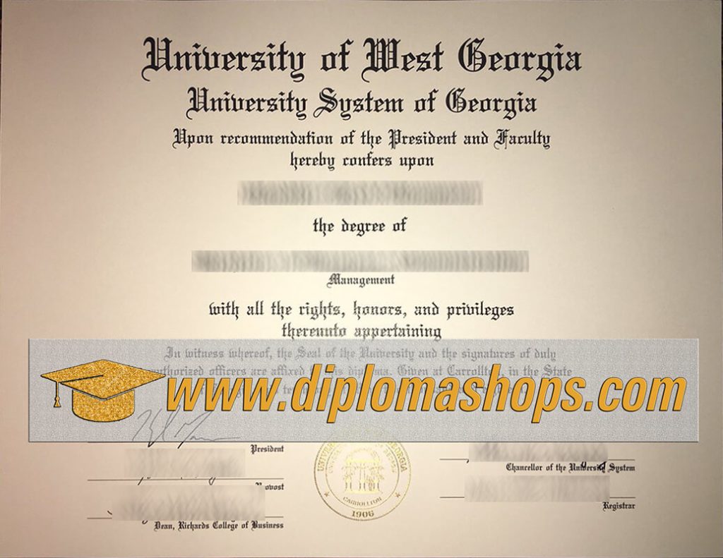University of West Georgia diploma