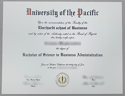 University of the Pacific diploma