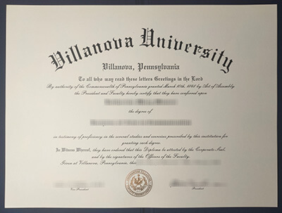 Villanova University diploma