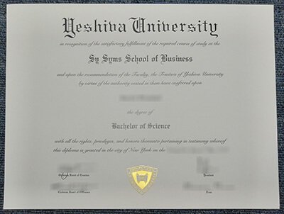 Yeshiva University Diploma