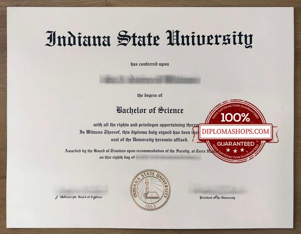 buy fake Indiana State University diploma