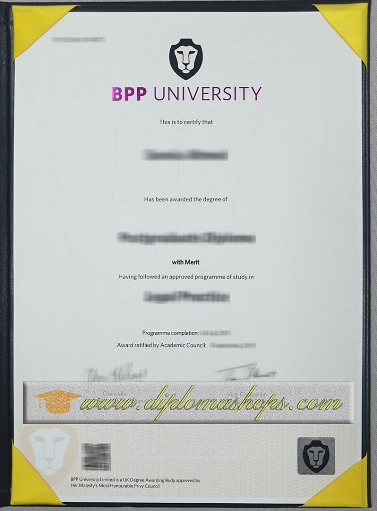 fake BPP University diploma