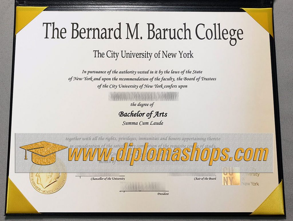 fake Bernard M.Baruch College diploma