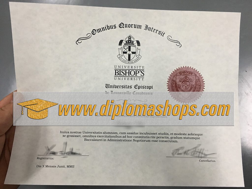 fake Bishop's University diploma