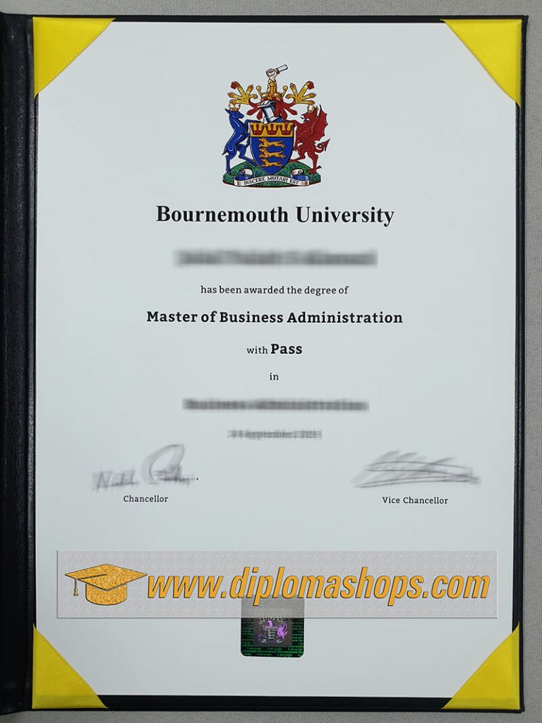 fake Bournemouth University certificate