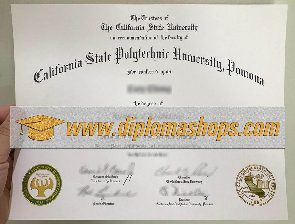 fake California State Polytechnic University Pomona diploma