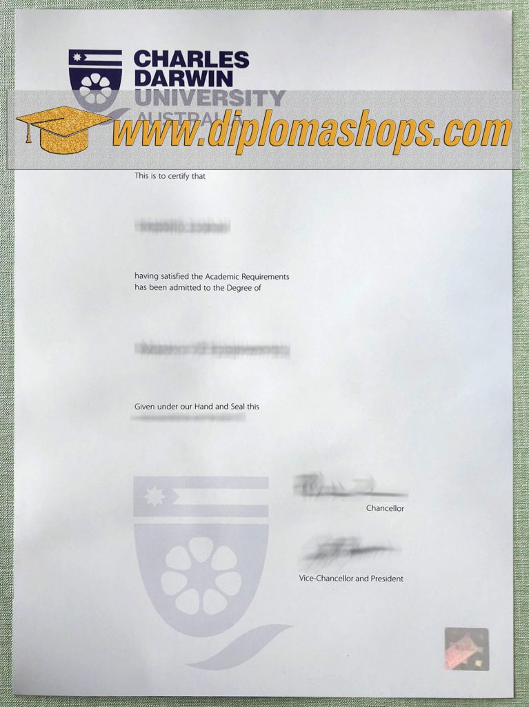 fake Charles Darwin University diploma