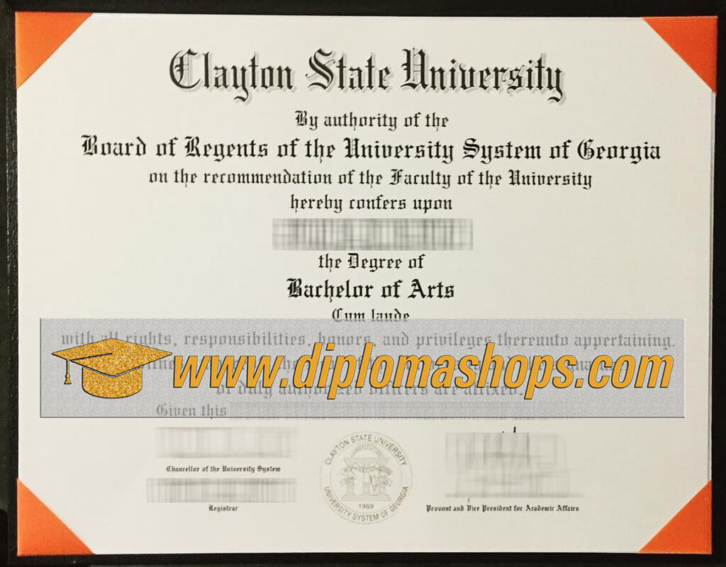 fake Clayton State University diploma
