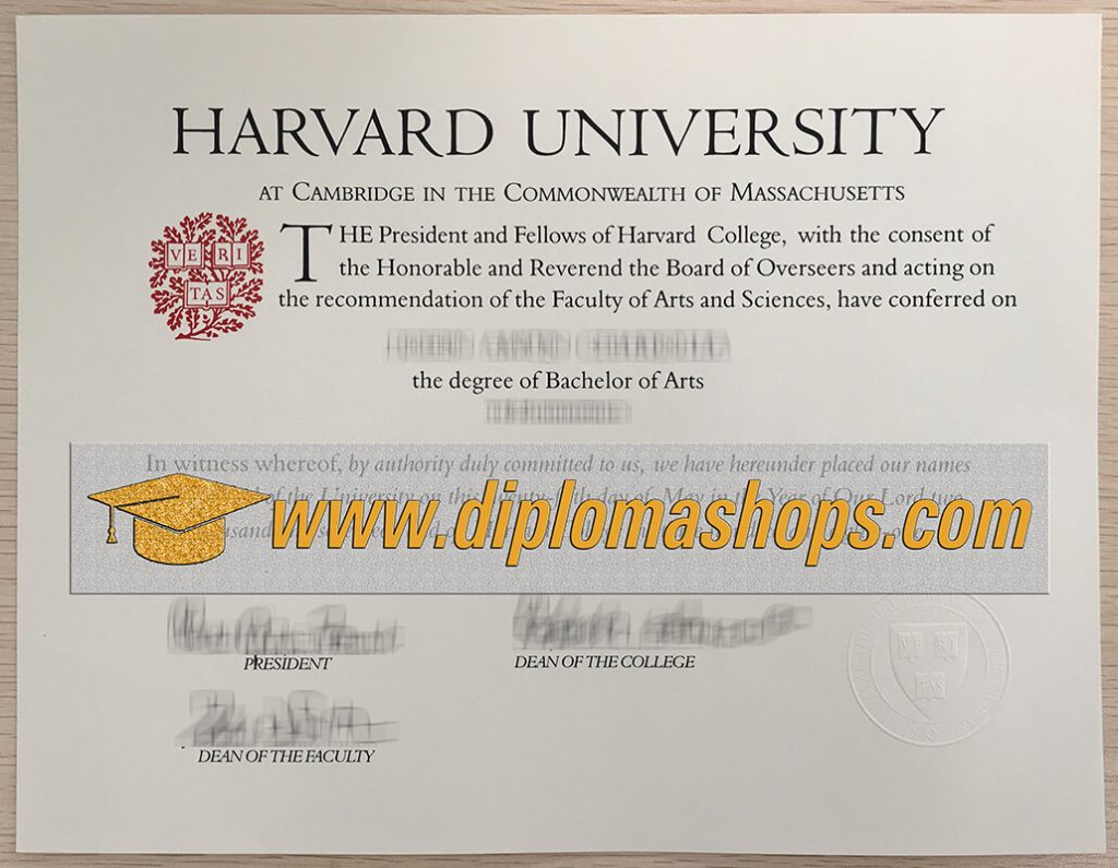 fake Harvard University diploma