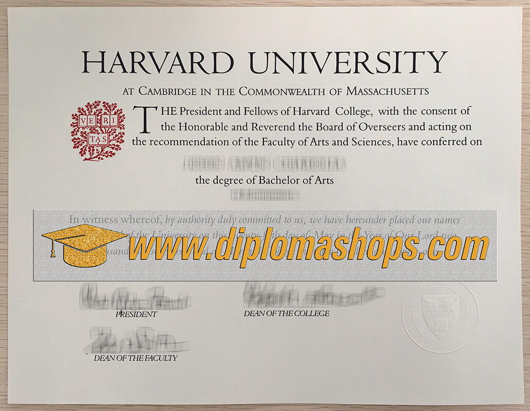 fake Harvard University diploma