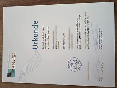 fake Hochschule Emden Leer Diploma certificate