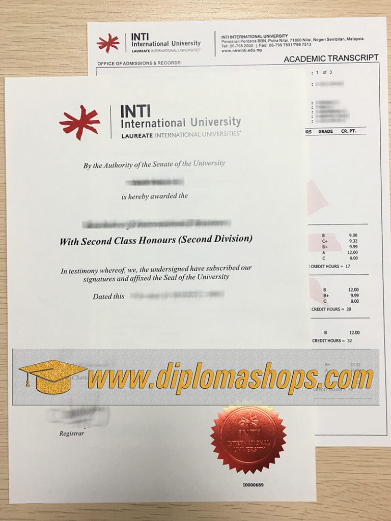 fake INTI International University diploma