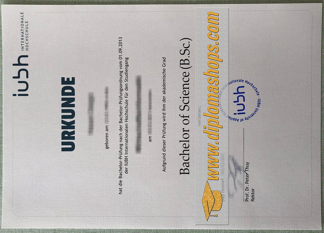 fake IUBH diploma certificate