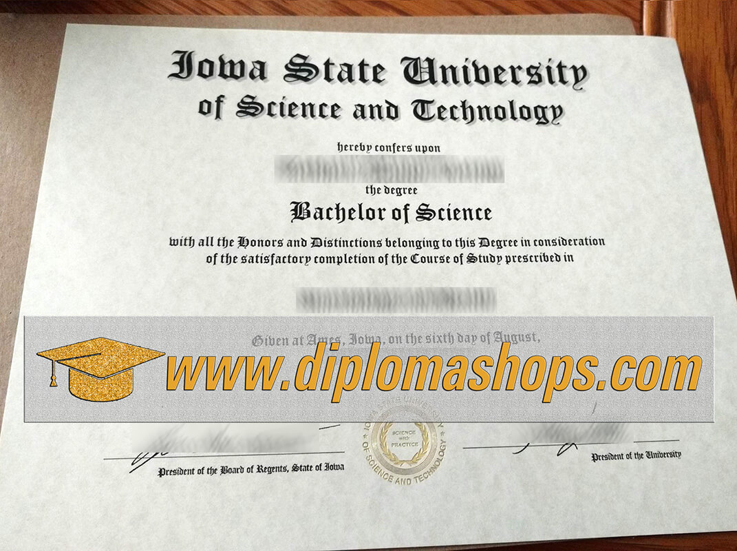 fake Iowa State Universityof Science and Technology diploma