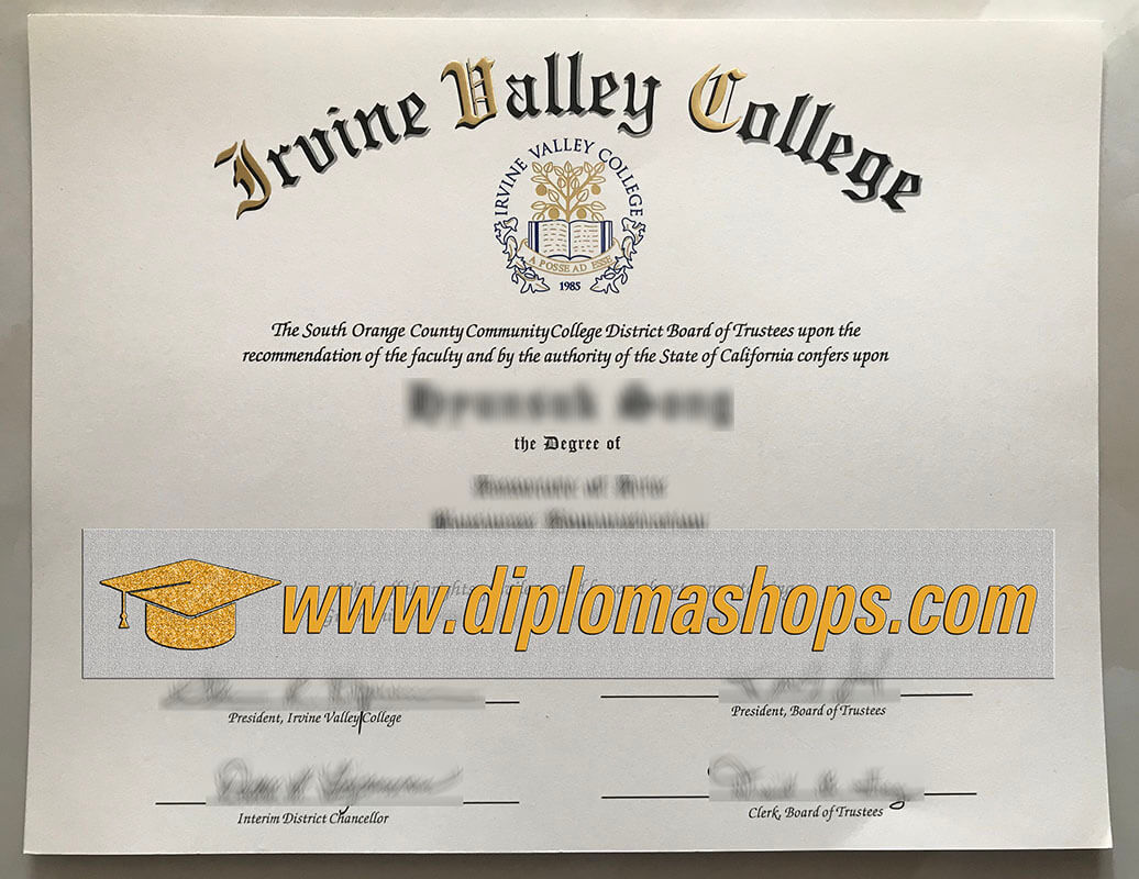 fake Irvine Valley College diploma