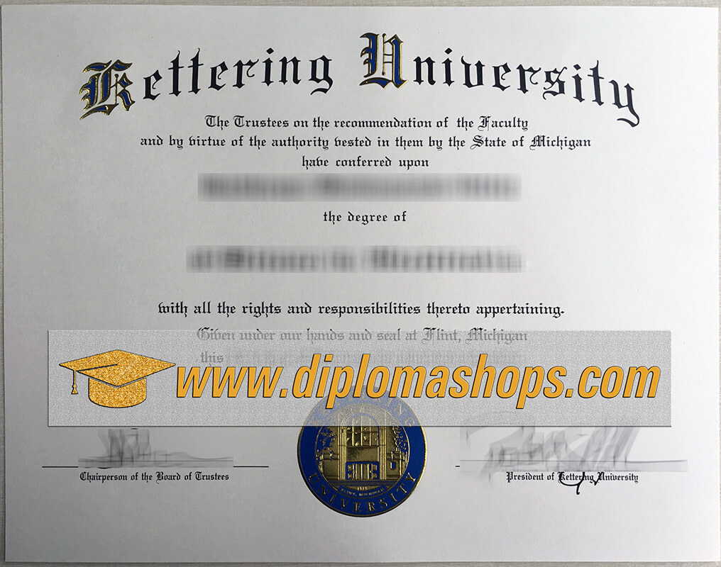 fake Kettering University diploma