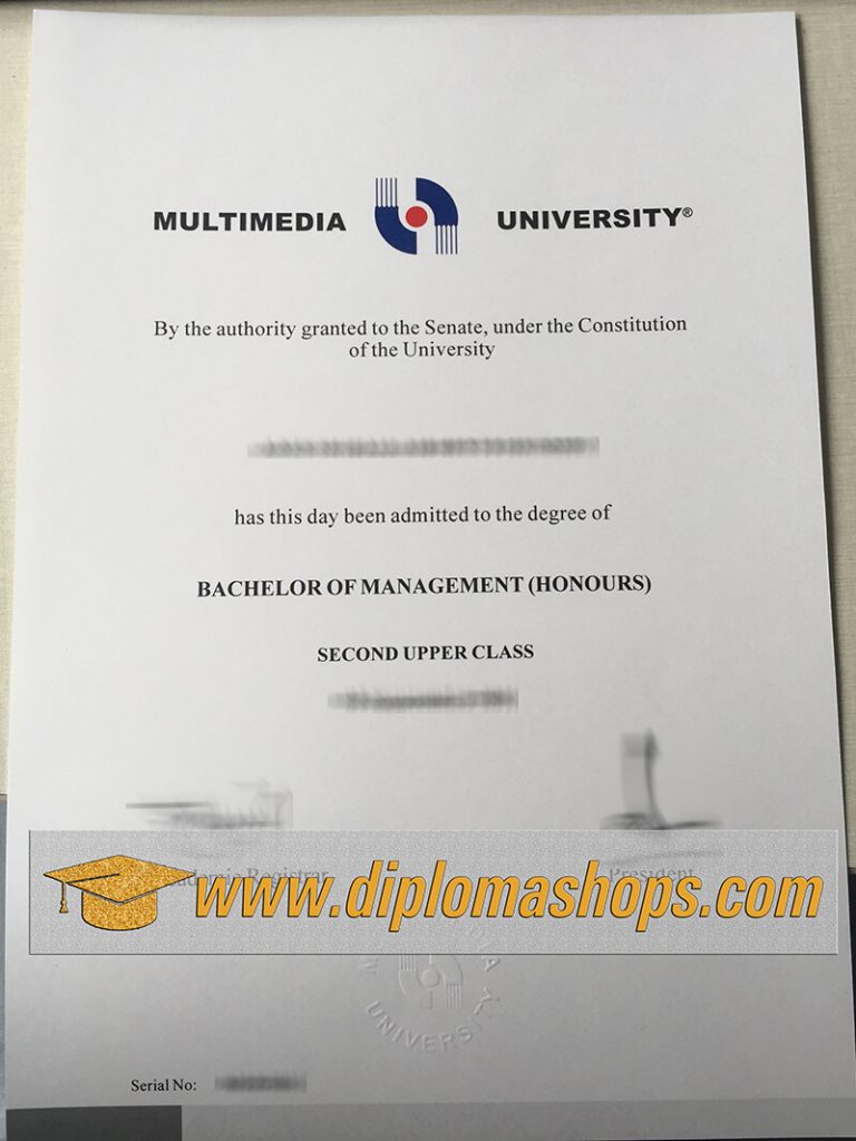 fake MultimediaUniversity diploma certificate