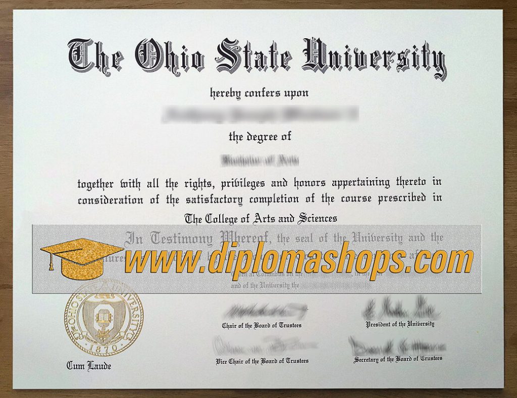 fake Ohio State University diploma