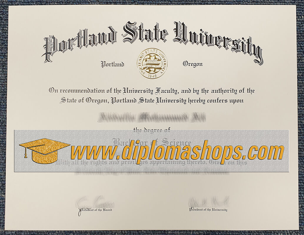 fake Portland State University diploma