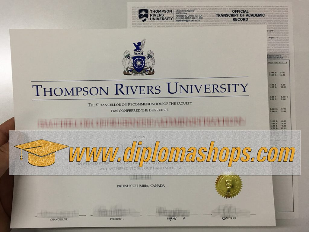 fake Thompson Rivers University diploma