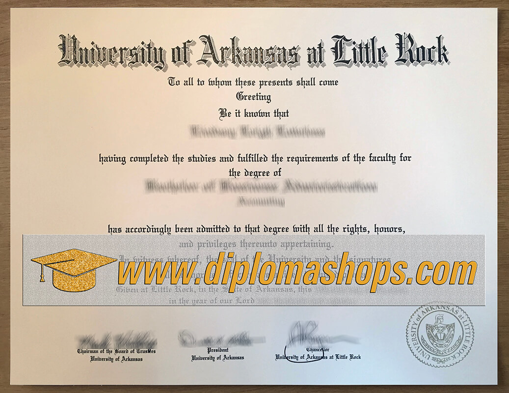 fake University of Arkansas at Little Rock diploma