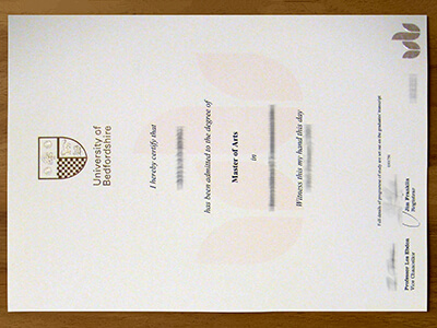 fake University of Bedfordshire degree