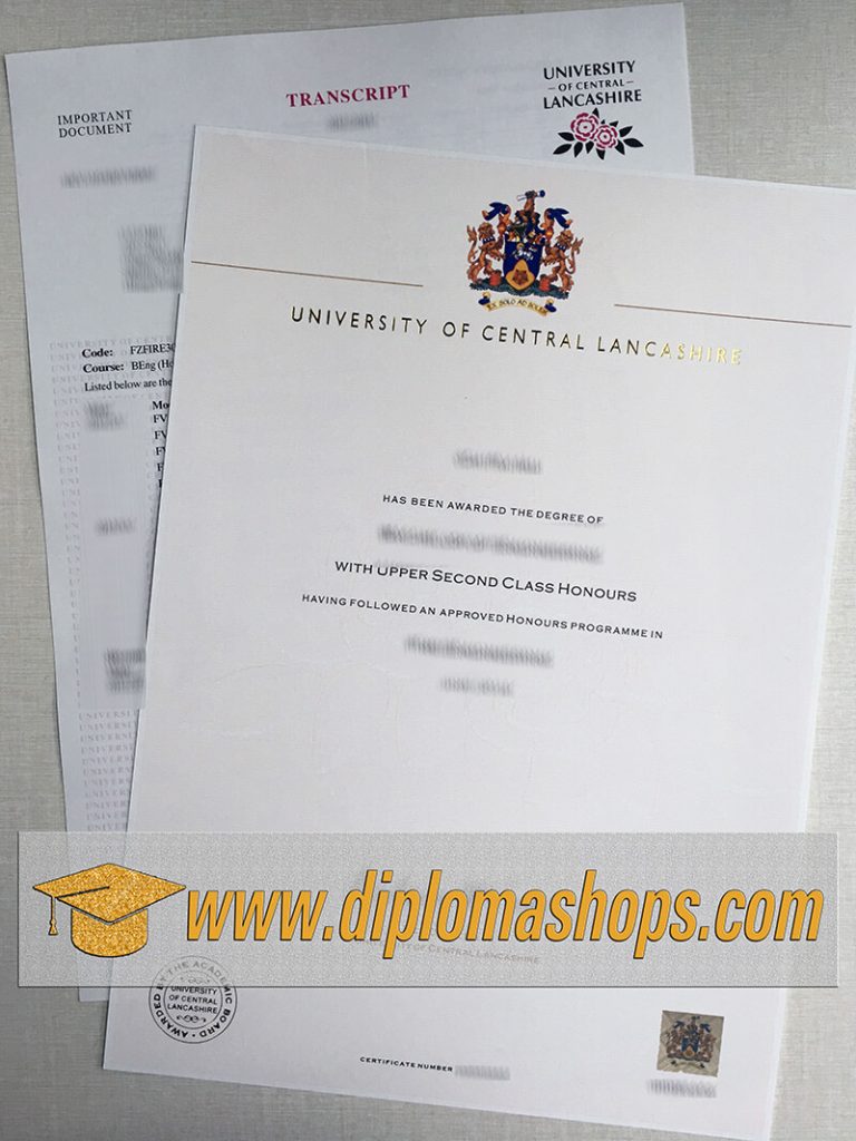 fake University of Central Lancashire degree