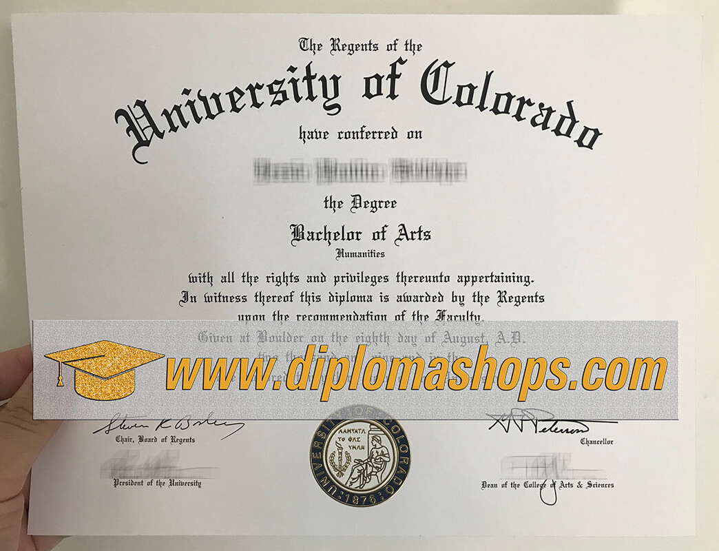 fake University of Colorad diploma