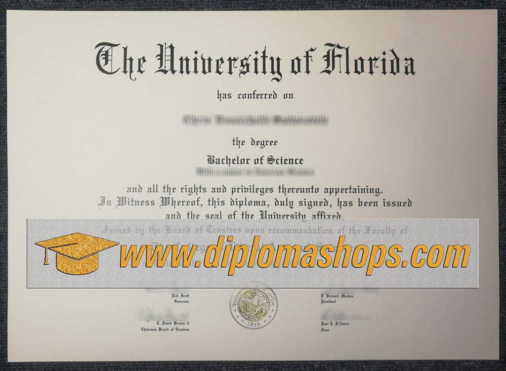 fake University of Florida diploma
