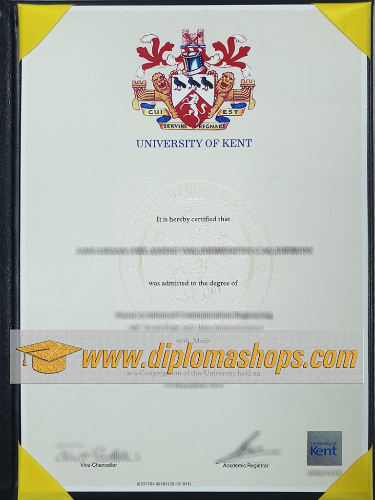 fake University of Kent diploma