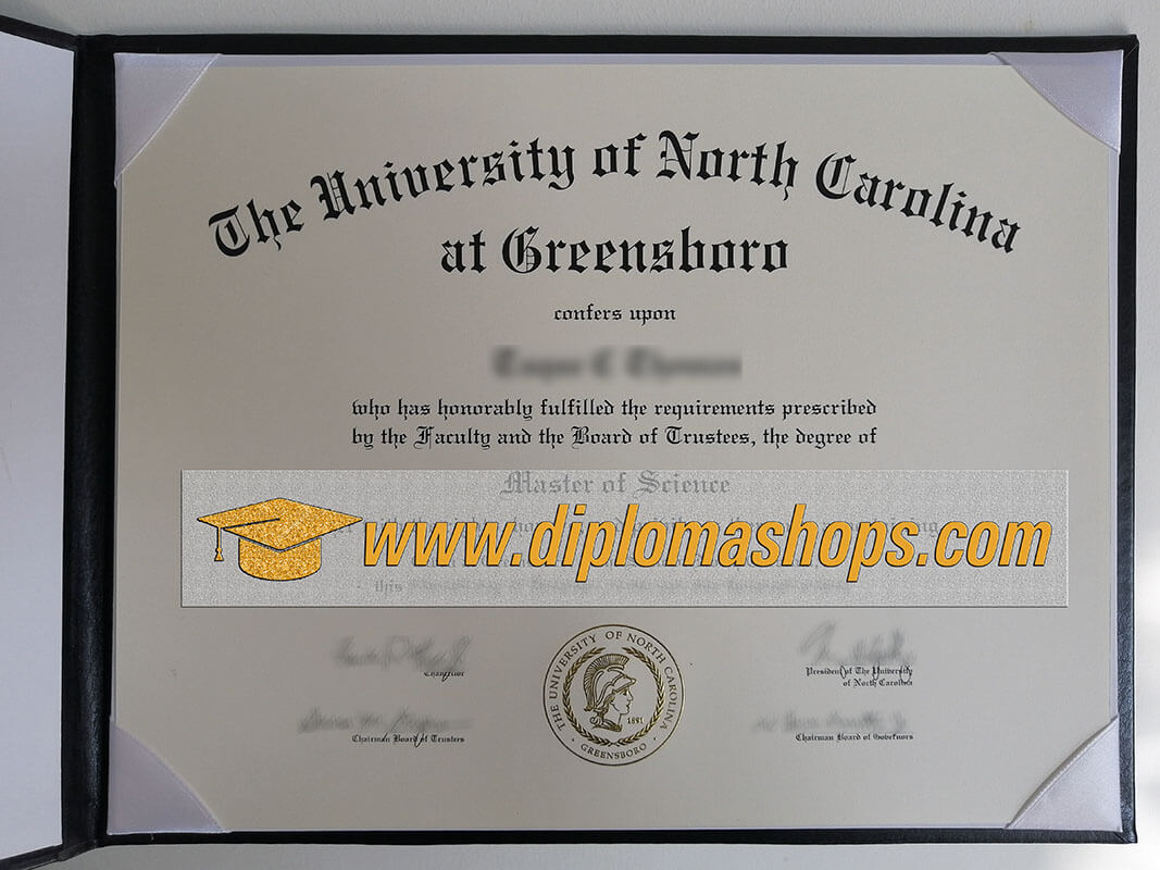 fake University of North Carolina At Greensboro diploma