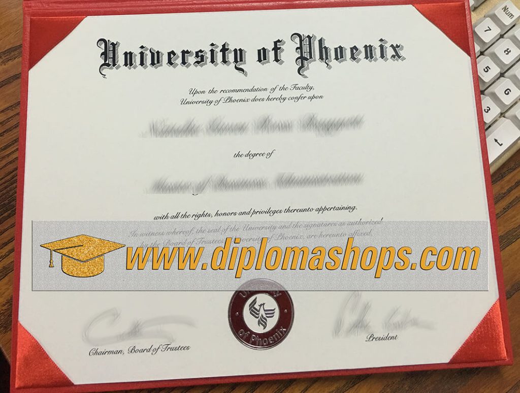 fake University of Phoenix diploma