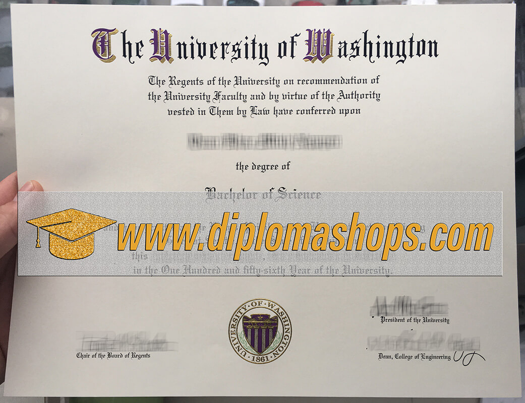 fake University of Washington diploma