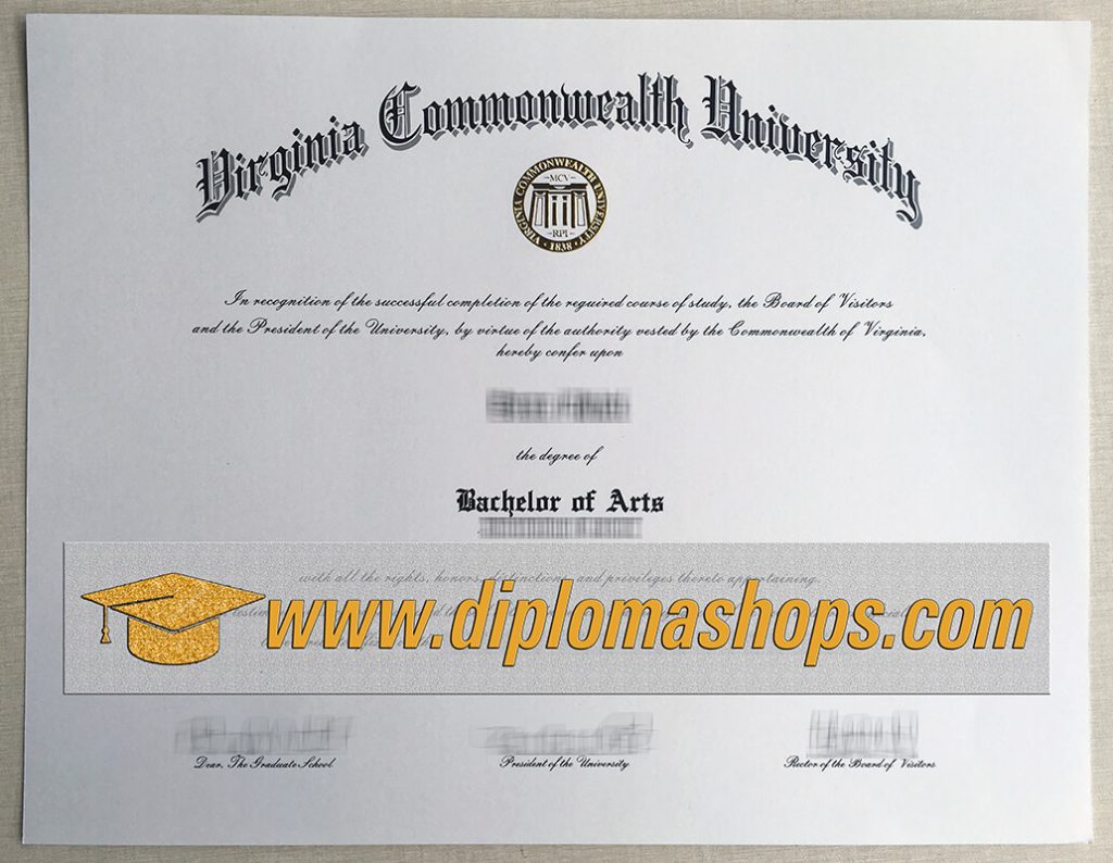 fake Virginia Commonwealth University diploma