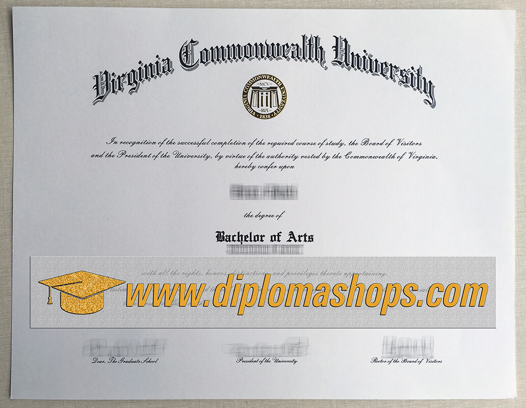 fake Virginia Commonwealth University diploma