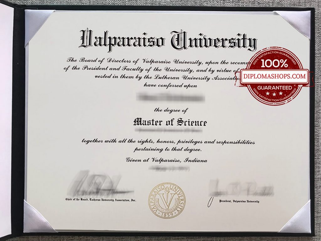 fake valparaiso university diploma