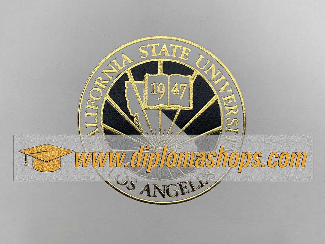 Real California State University Los Angeles emblem and Fake Diploma