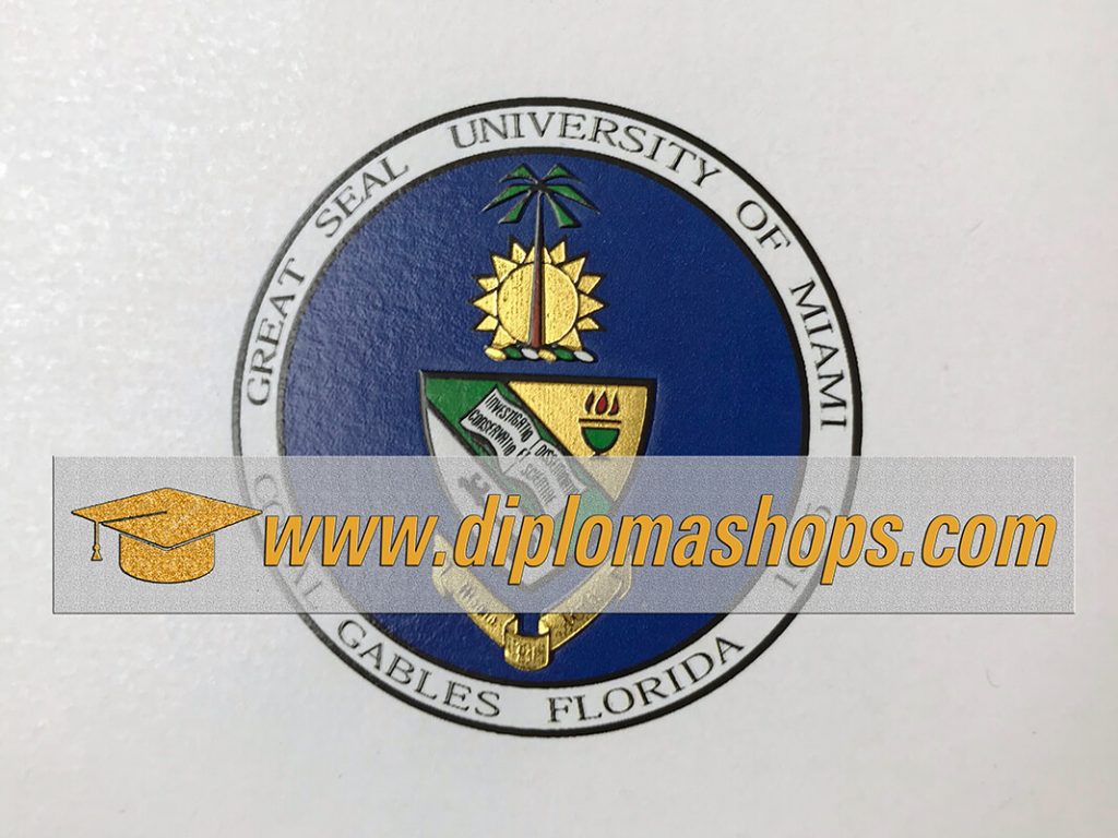 University of Miami diploma